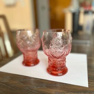 Elegant Pink Glass Tumblers